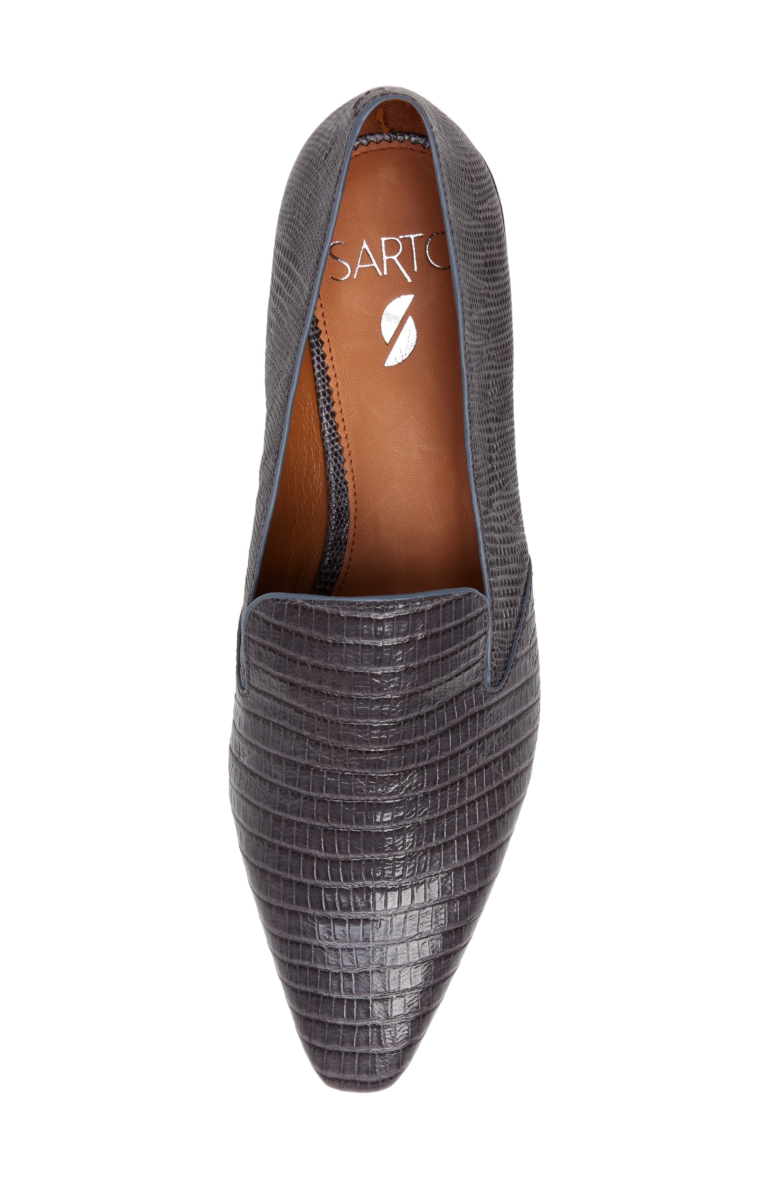 Parma Pointed Toe Loafer, Alternate, color, GREY LIZARD PRINT LEATHER