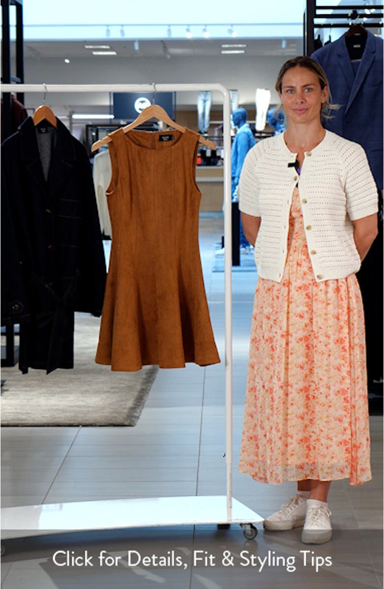 Maeve Faux Suede Fit & Flare Minidress, sales video thumbnail