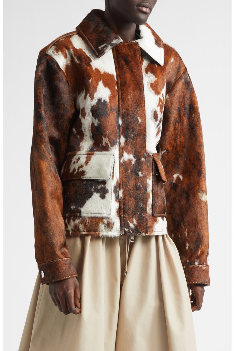 The Blaine Genuine Calf Hair Jacket, Alternate, color, NATURAL COW HIDE