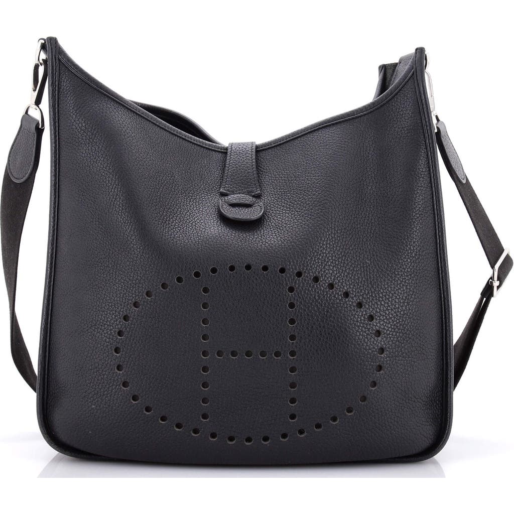Pre-owned Hermes Hermes Evelyne Bag Gen Iii Clemence Gm In Black