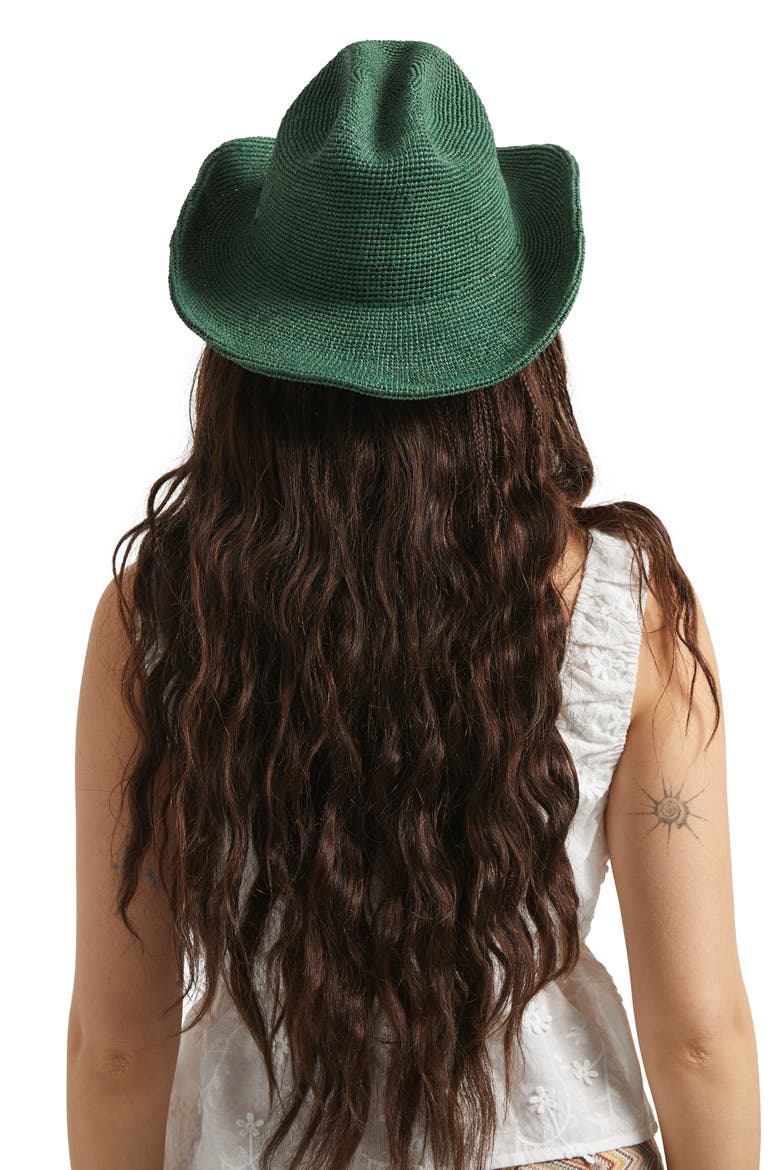 Odessa Packable Straw Cowboy Hat, Alternate, color, PRIMAL GREEN