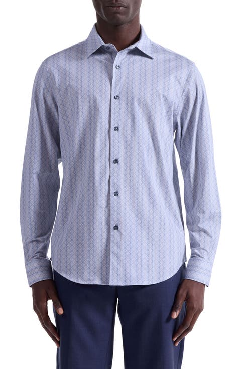 James OoohCotton® Mosaic Print Button-Up Shirt