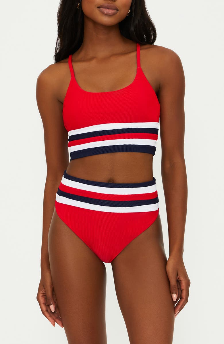 Beach Riot Mae Colorblock Bikini Top, Alternate, color,