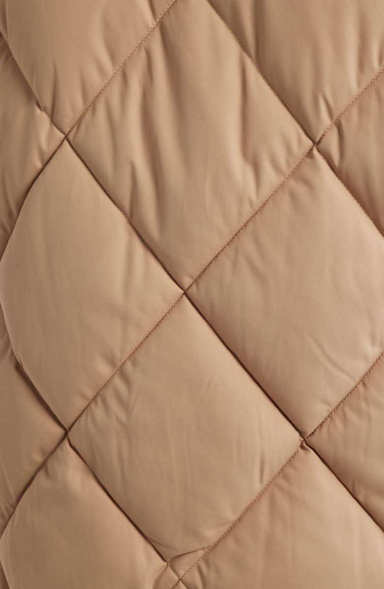 Lauren Ralph Lauren Faux Fur Trim Hooded Puffer Jacket, Alternate, color, Birch Tan