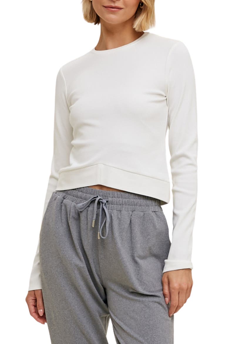 Ribbed Knit Top, Main, color, IVORY