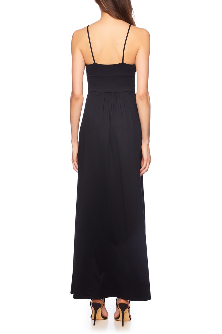 Circle Cutout Maxi Dress, Alternate, color, BLACK
