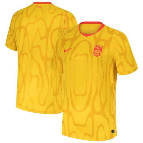 Men's Nike Yellow China National Team 2026 Away Stadium Replica Jersey