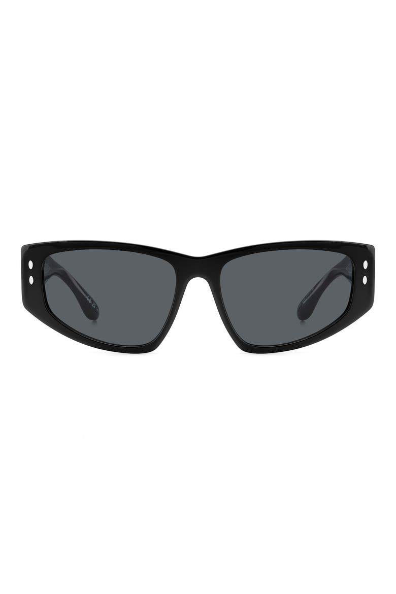 57mm Rectangle Sunglasses, Main, color, 0807-IR