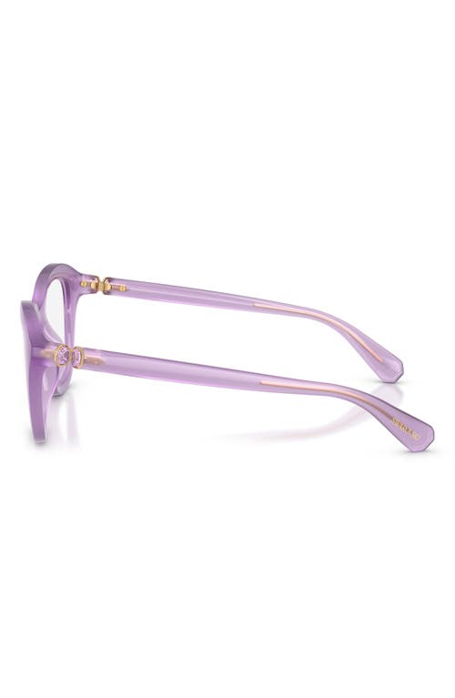 Swarovski 48mm Small Cat Eye Optical Glasses In Purple