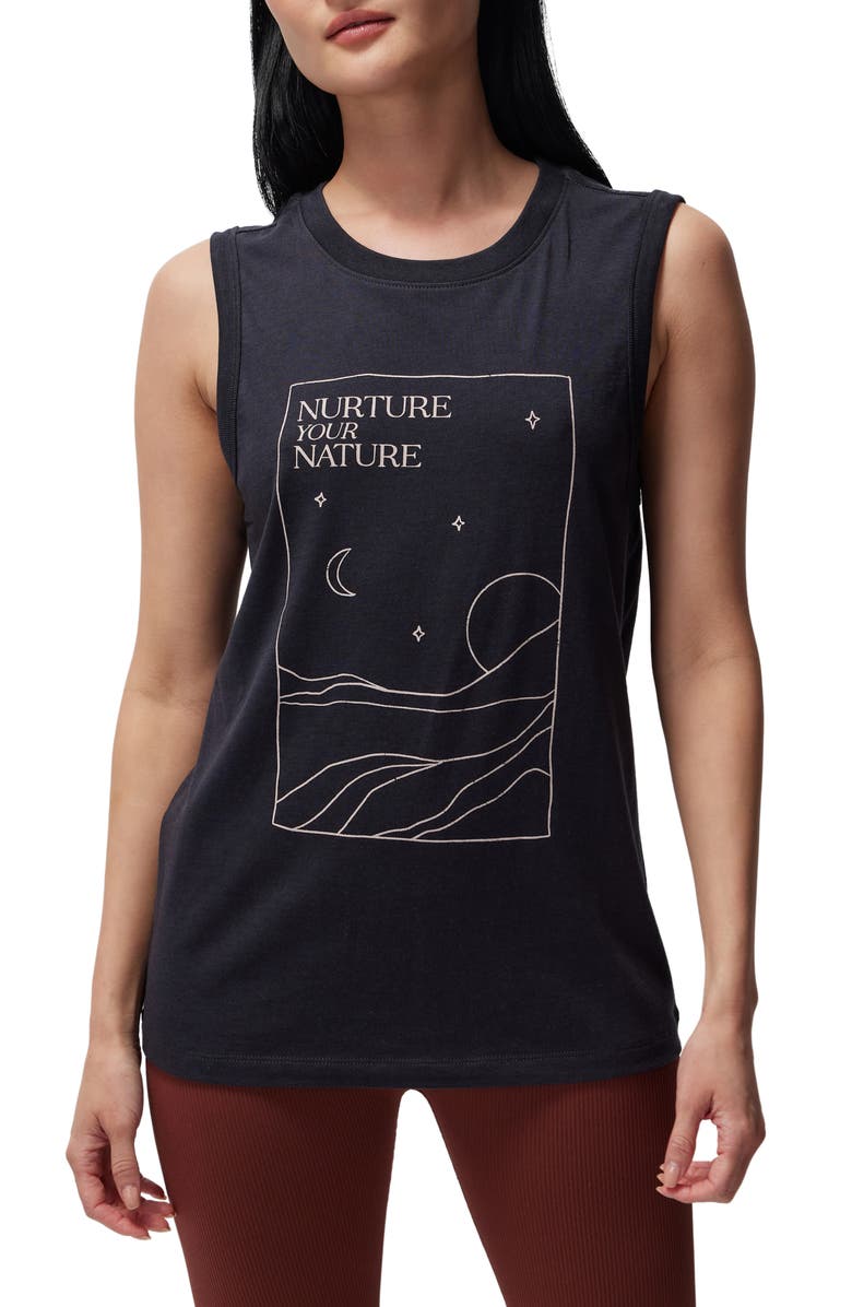 Spiritual Gangster Nurture Your Nature Irina Cotton Blend Muscle Tank, Main, color,