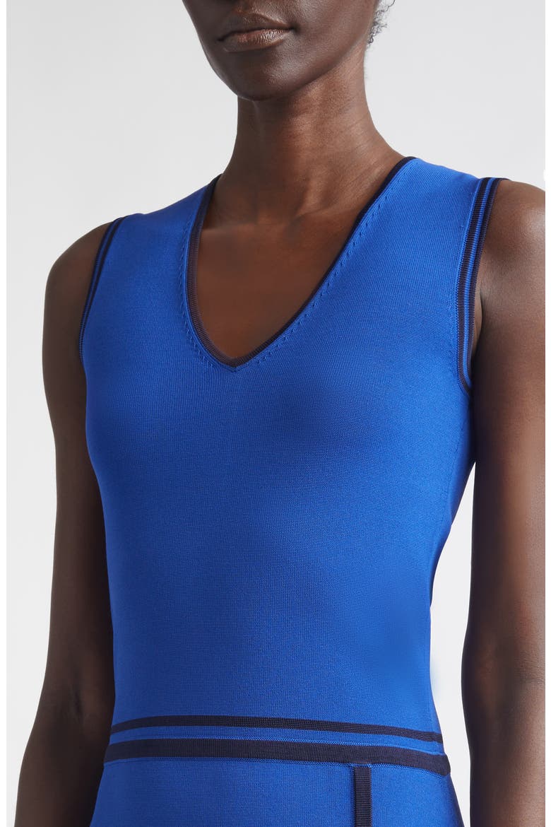 Vanna Roma Crepe Knit Sleeveless Midi Dress, Alternate, color, COBALT/ MIDNIGHT