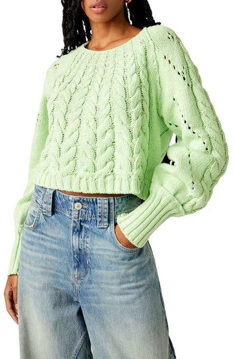 Sandre Cable Stitch Pullover Sweater