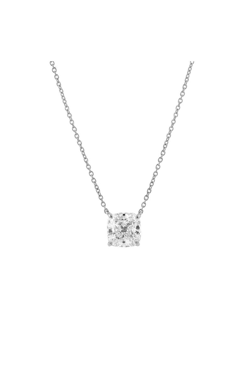 Cushion Chic 14K Gold Lab Grown Diamond Necklace - 1.50 ct, Main, color, 14K White Gold