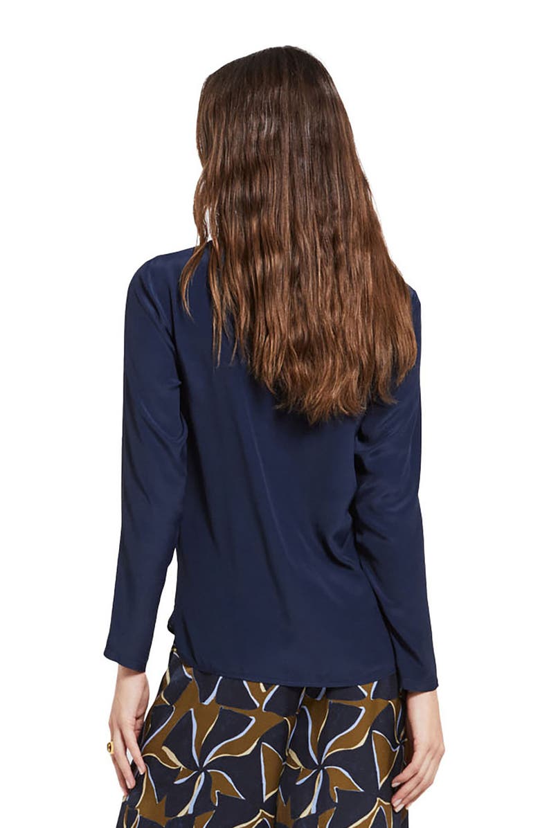 ottod'Ame Silk-Blend Blouse, Alternate, color, Blue