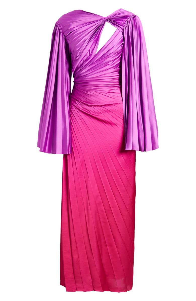 Acler Tillington Pleated Long Sleeve Maxi Dress, Alternate, color, 