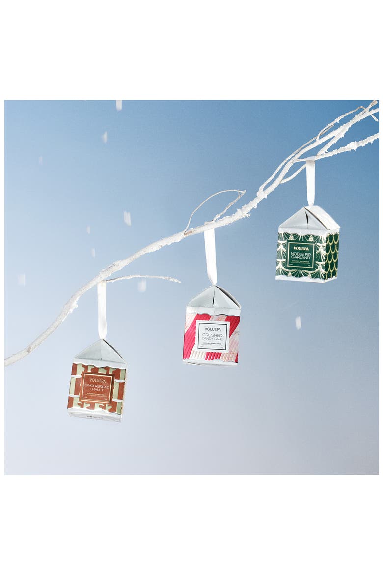 Crushed Candy Cane Pedestal Ornament Candle, Alternate, color, CRUSHED CANDY
