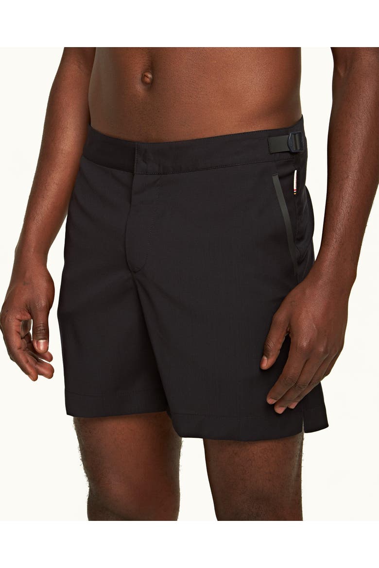 Bulldog Bonded Mid-Length Classic Fit Swim Shorts, Alternate, color, NIGHT IRIS