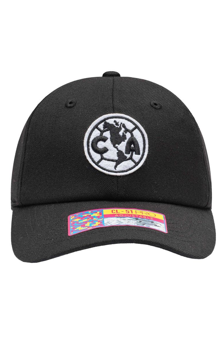 FAN INK Men's Black Club America Berkeley Classic Adjustable Hat, Alternate, color,