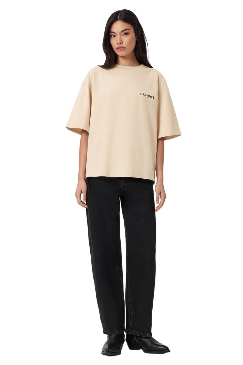 Halis Amelie Oversize Cotton Graphic T-Shirt, Alternate, color, SANDY WHITE