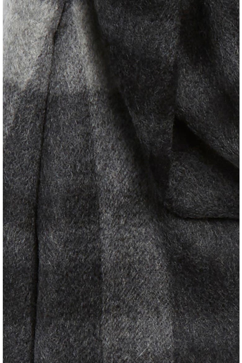 Cashmere Plaid Scarf, Alternate, color, BLACK