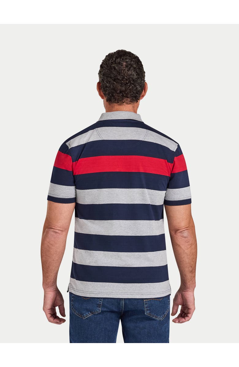 Raging Bull Short Sleeve Contrast Stripe Polo Shirt, Alternate, color, Red