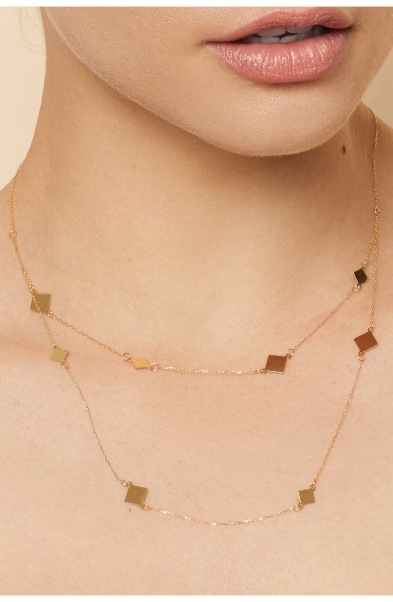 Oradina 14K Yellow Gold Times Square Layered Necklace, Alternate, color, 