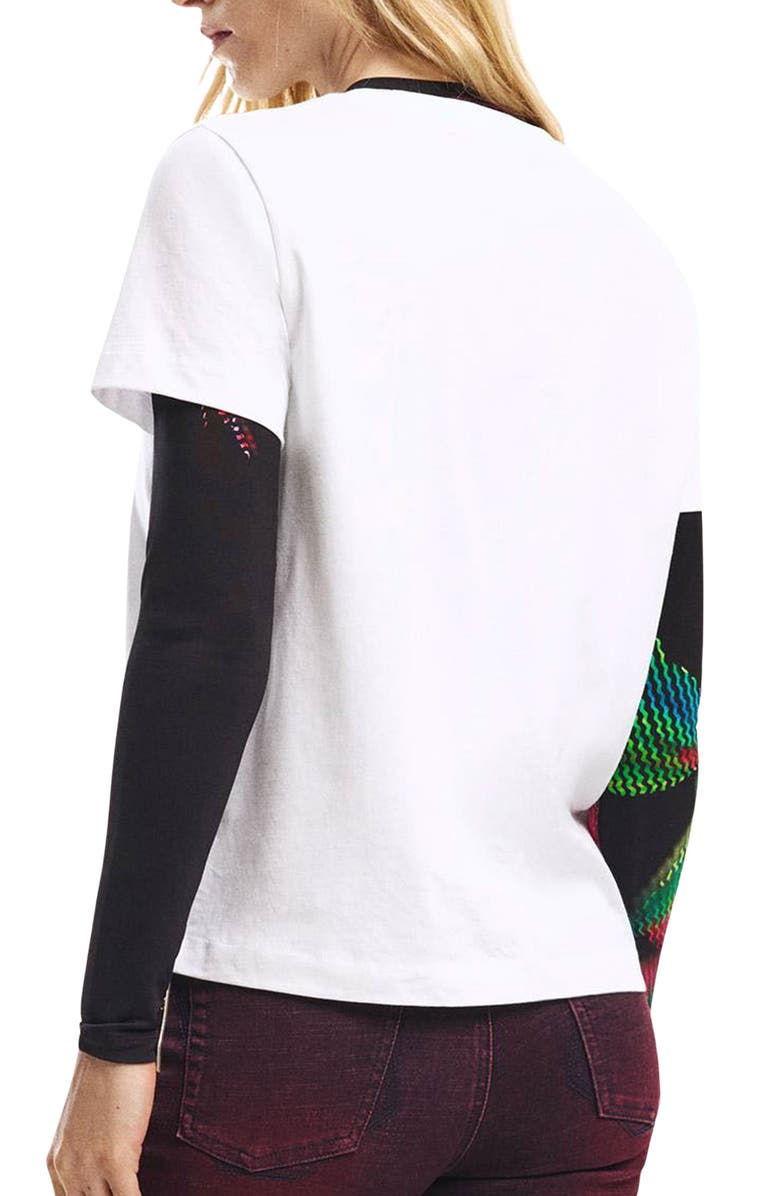 Desigual Love Graphic T-Shirt, Alternate, color, White