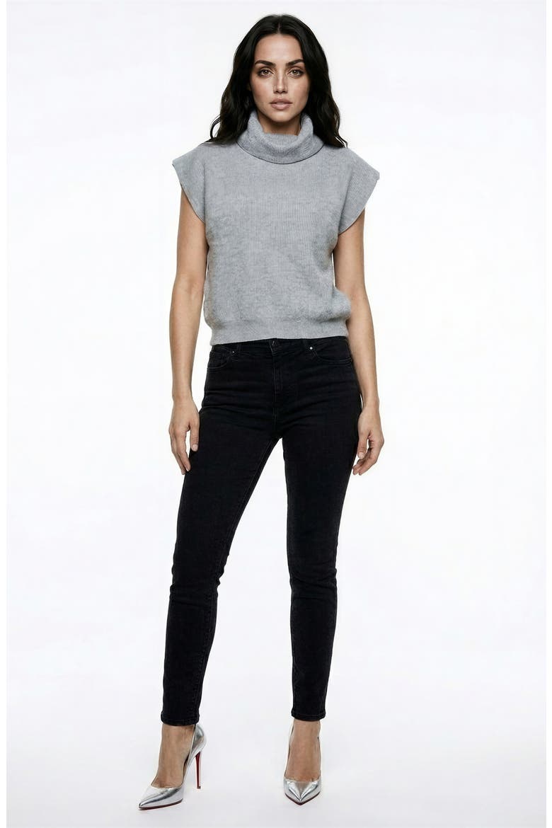 Sleeveless Turtleneck Sweater, Alternate, color, GREY