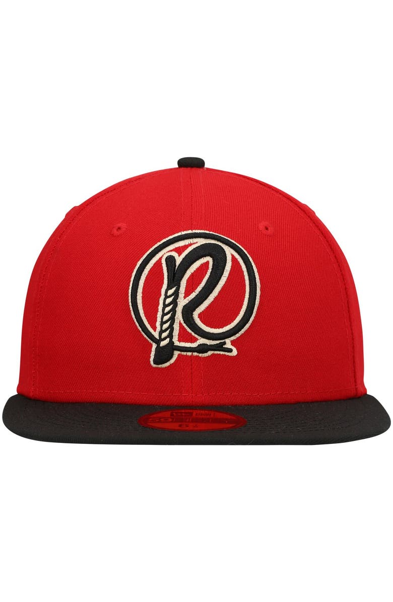 New Era Men's New Era Red Visalia Rawhide Authentic Collection Road 59FIFTY Fitted Hat, Alternate, color, Red
