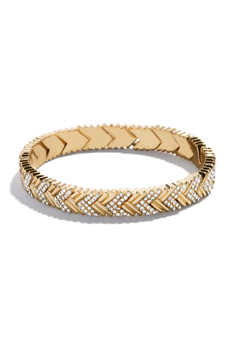 BaubleBar Naya Goldtone Bracelet, Alternate, color, Clear