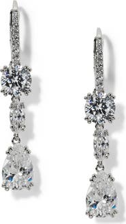 Nadri Twinnie Lever Back Drop Earrings