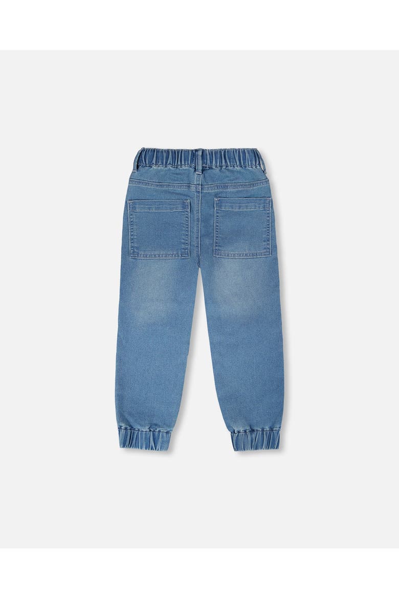 Stretch French Terry Denim Jogger, Alternate, color, Light Blue Denim