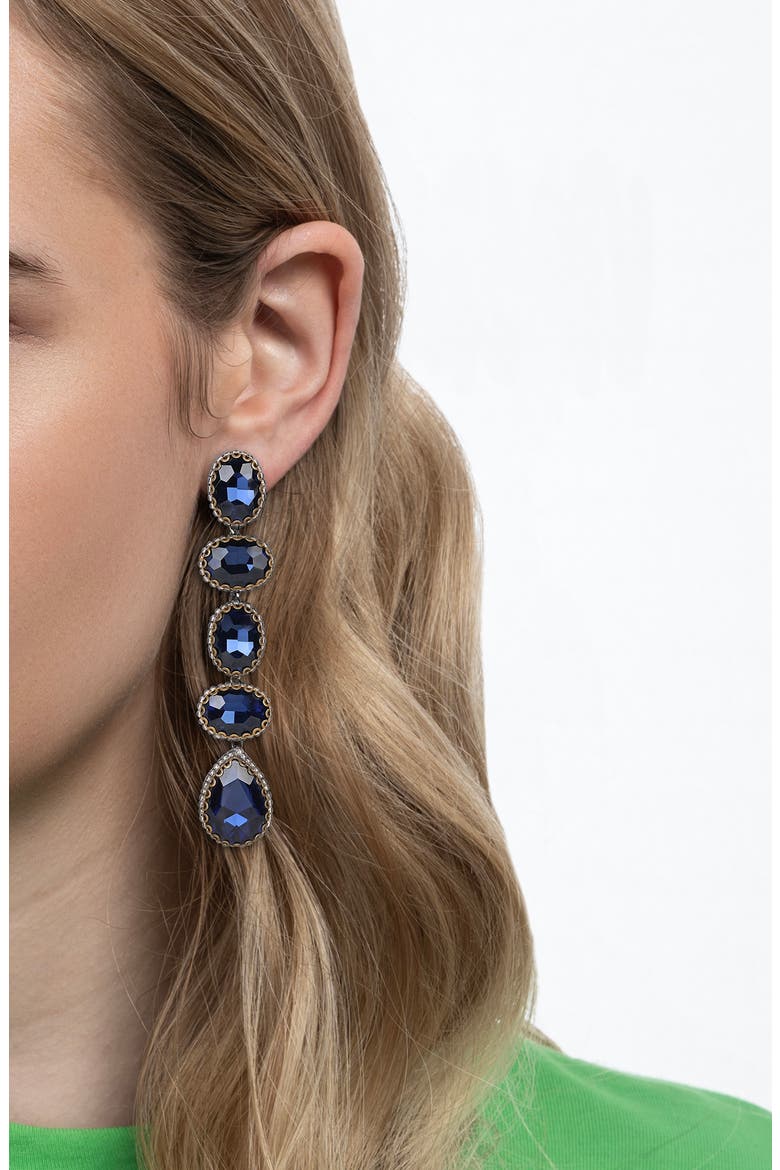 Tyra Drop Earrings, Alternate, color, SAPPHIRE