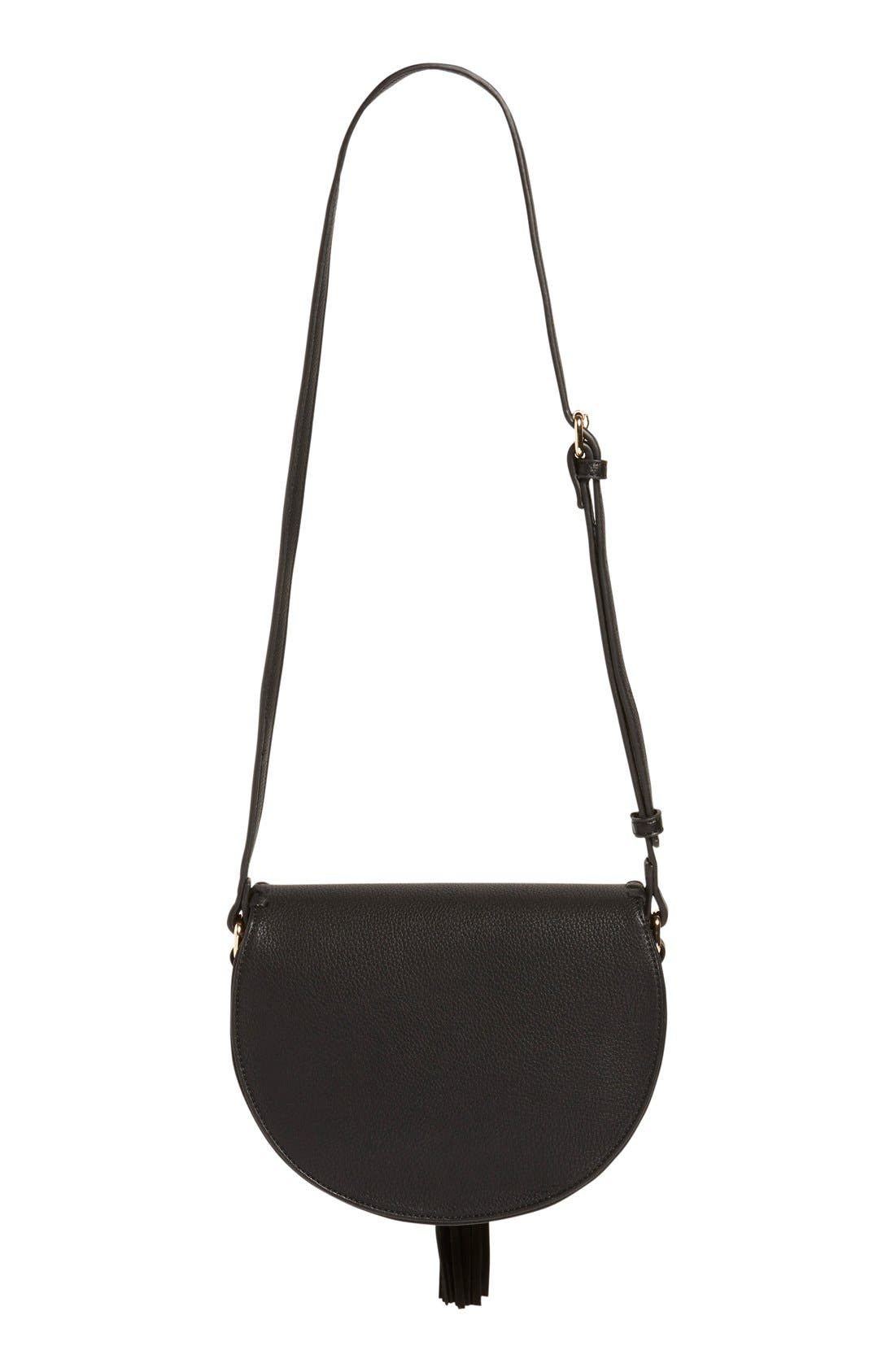 Street Level Tassel Flap Crossbody Bag, Alternate, color, 