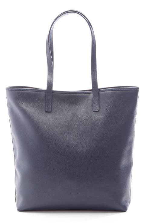 Tall Leather Tote with Wristlet