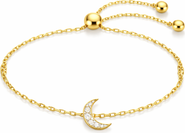 Donatello Gian Gold-Tone Crystal Moon Adjustable Bracelet
