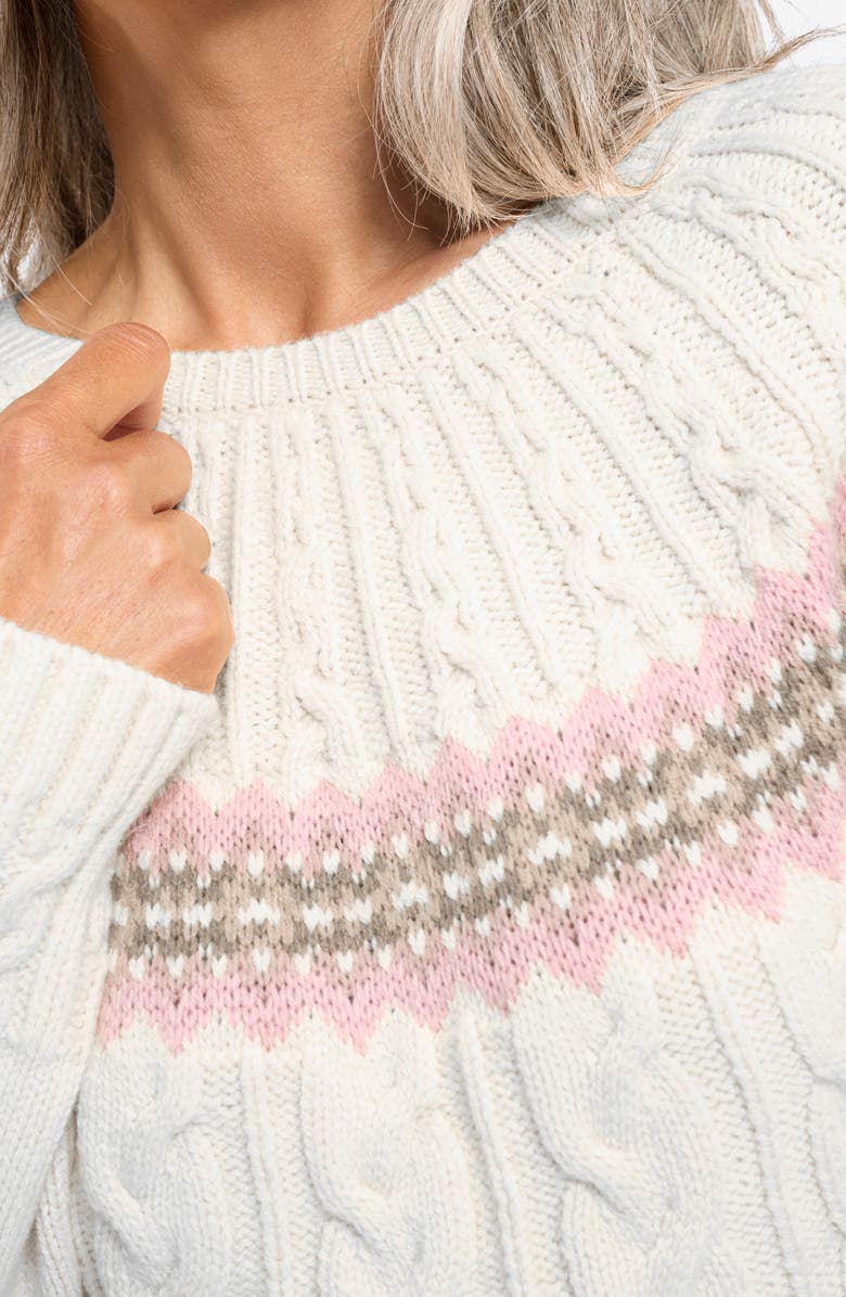 Splendid Olga Cotton Blend Cable Knit Sweater, Alternate, color,