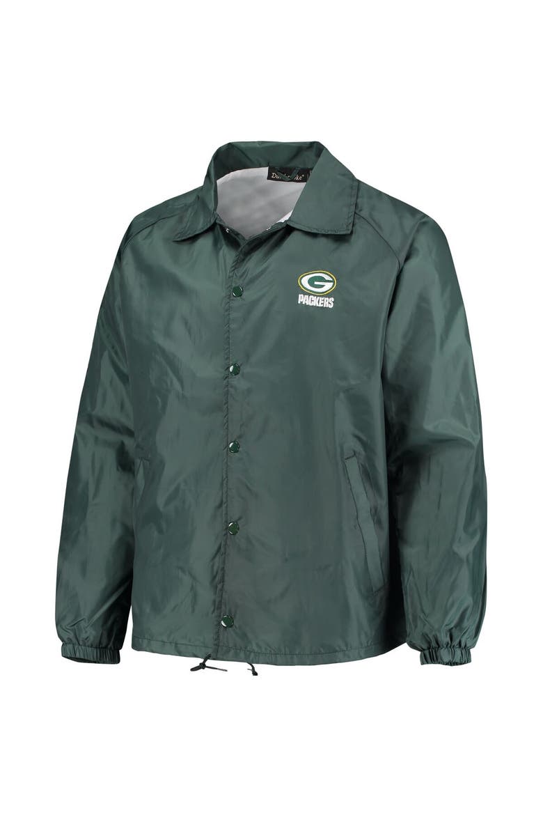 Men's Green Green Bay Packers Coaches Classic Raglan Full-Snap Windbreaker Jacket, Alternate, color, Green