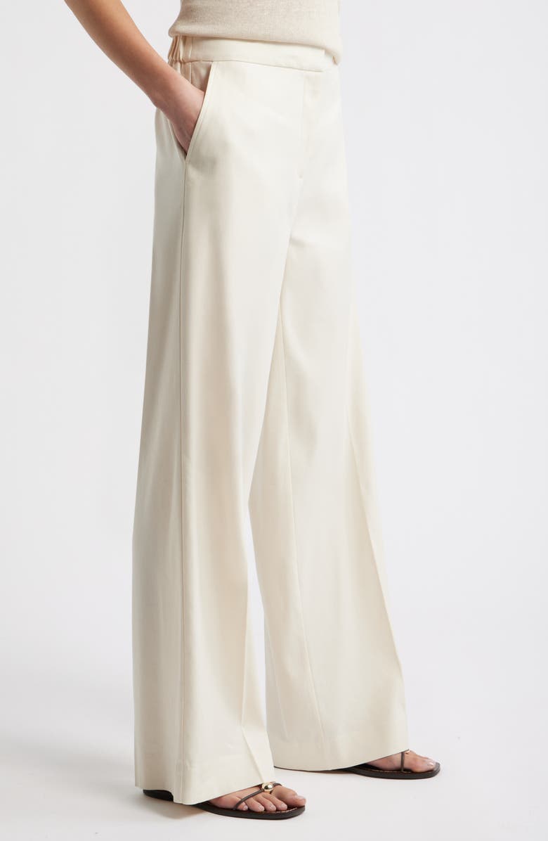 Nordstrom The Lennox Linen Blend Wide Leg Trousers, Alternate, color, Ivory Birch