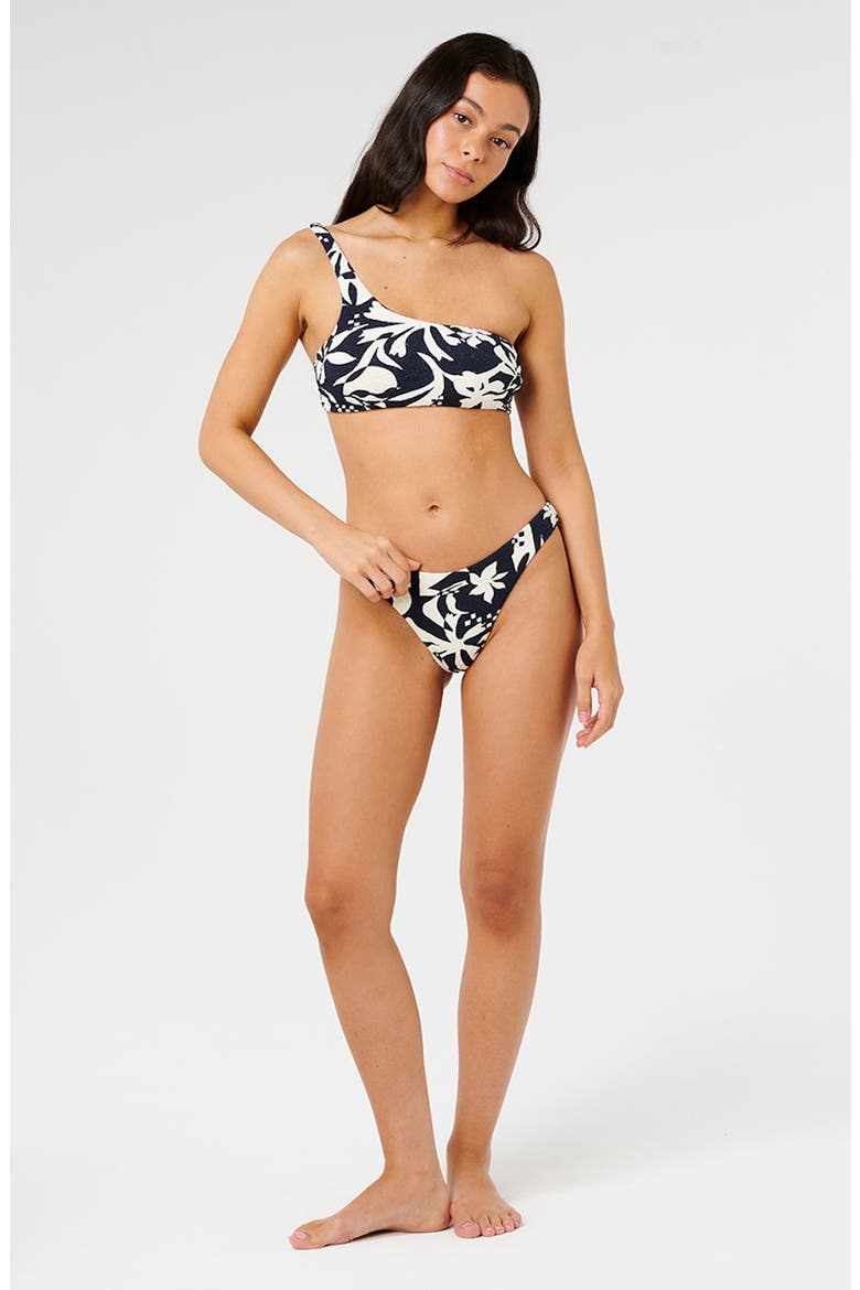 Topanaga Geo High Cut Bikini Bottoms, Alternate, color, BLACK