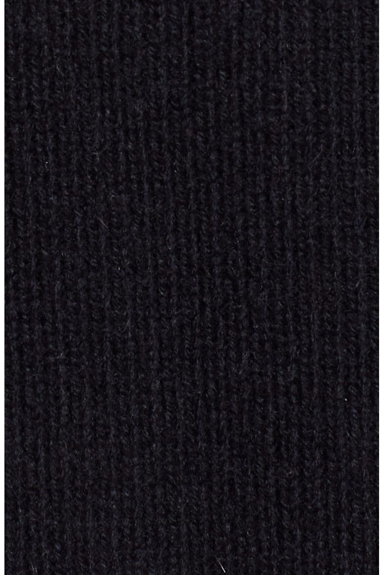 Blouson Sleeve Long Cashmere Cardigan, Alternate, color, BLACK