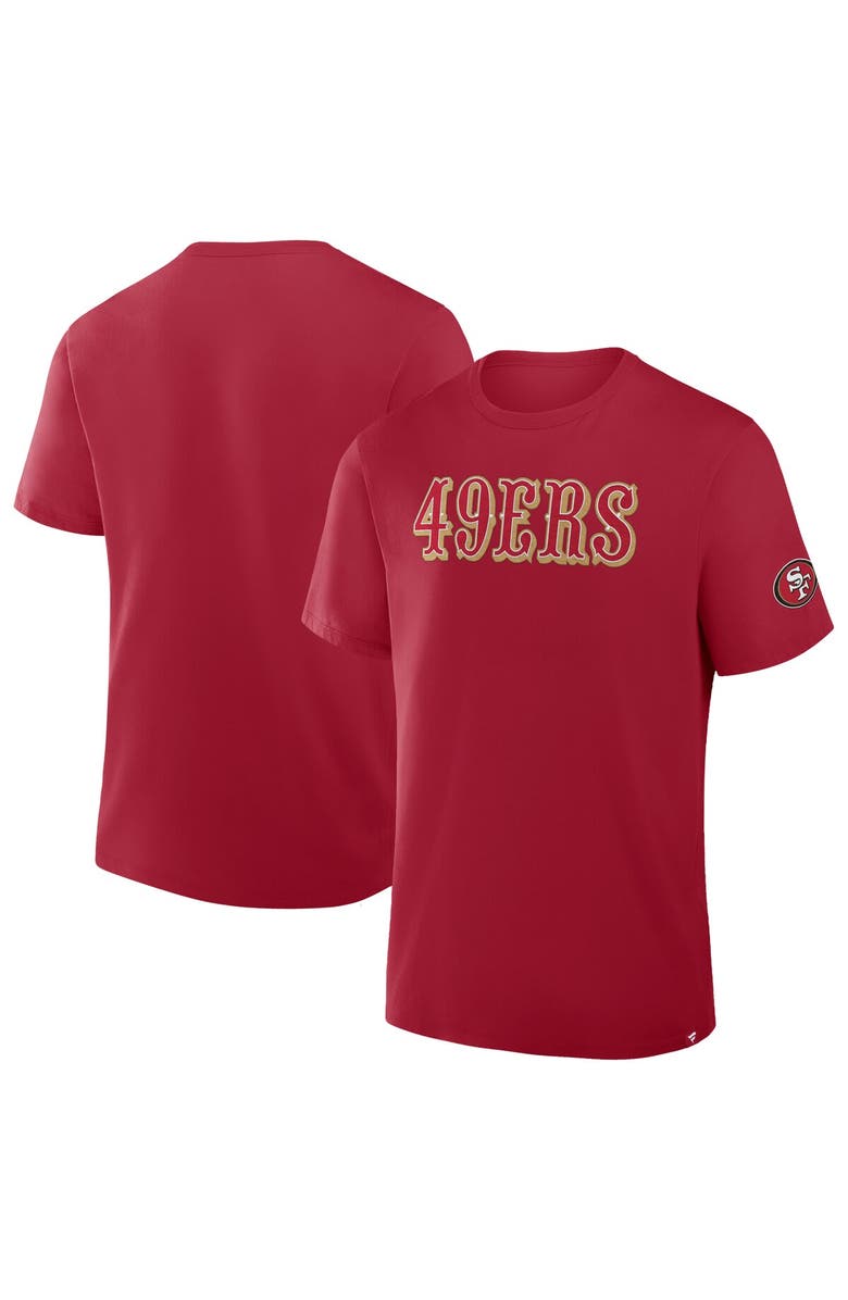 FANATICS Men's Fanatics Scarlet San Francisco 49ers Option Route Legacy T-Shirt, Main, color, Scarlet