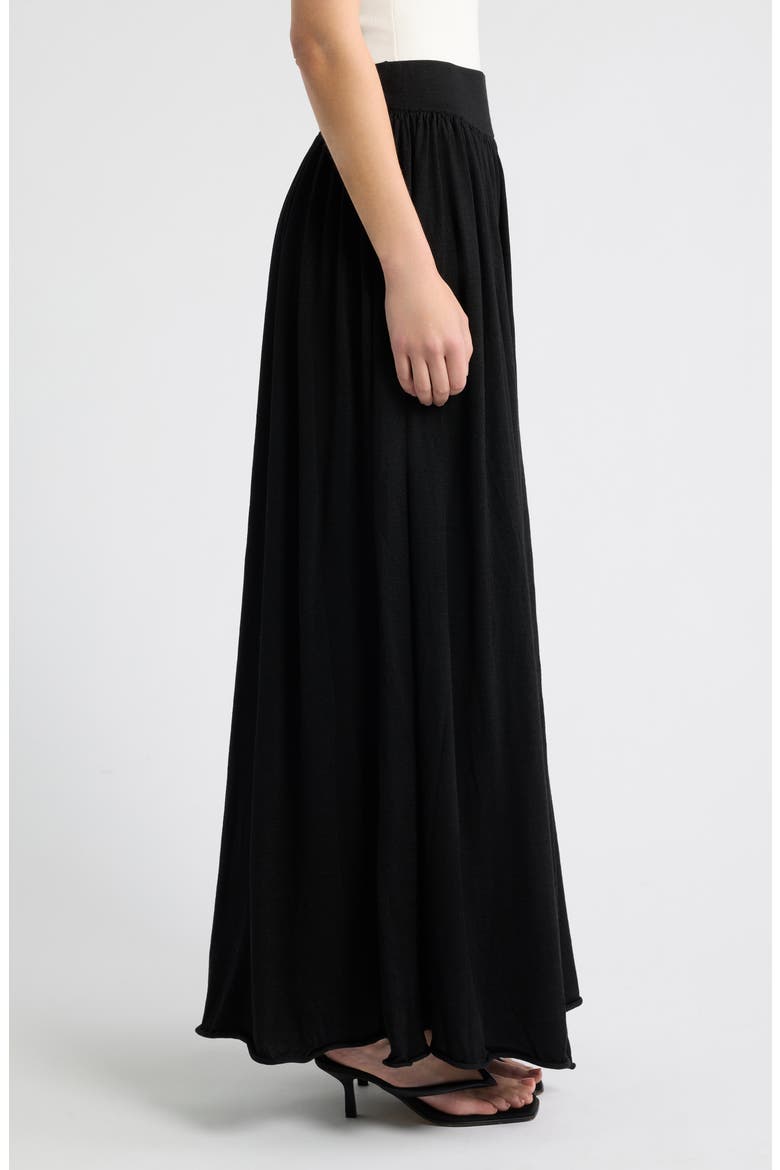 Semisheer Knit Maxi Skirt, Alternate, color, BLACK