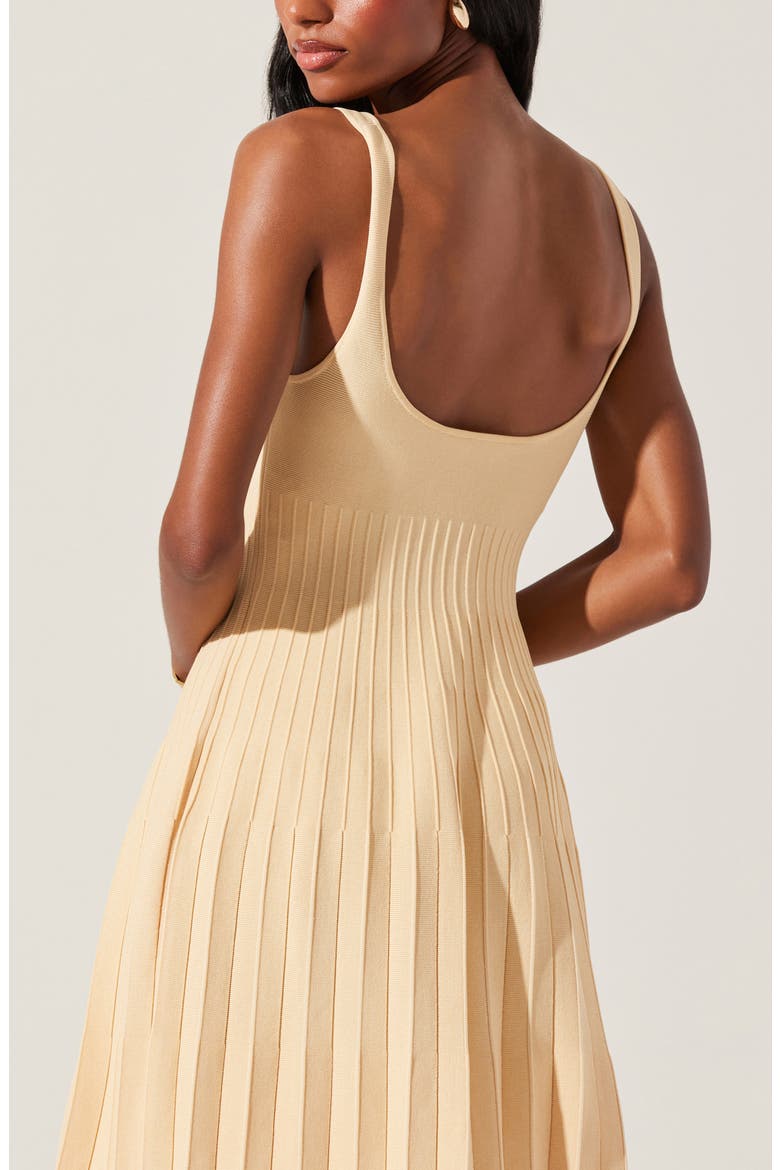 Aylin Pleated Sweater Midi Dress, Alternate, color, YELLOW
