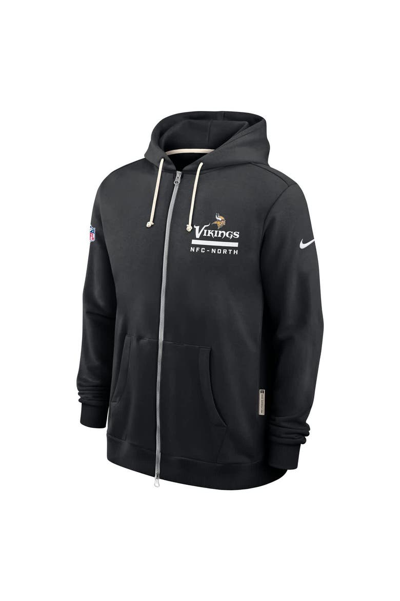 Men's Nike Black Minnesota Vikings Sideline Standard Issue Utility Player Dri-FIT Full-Zip Hoodie, Alternate, color, Black