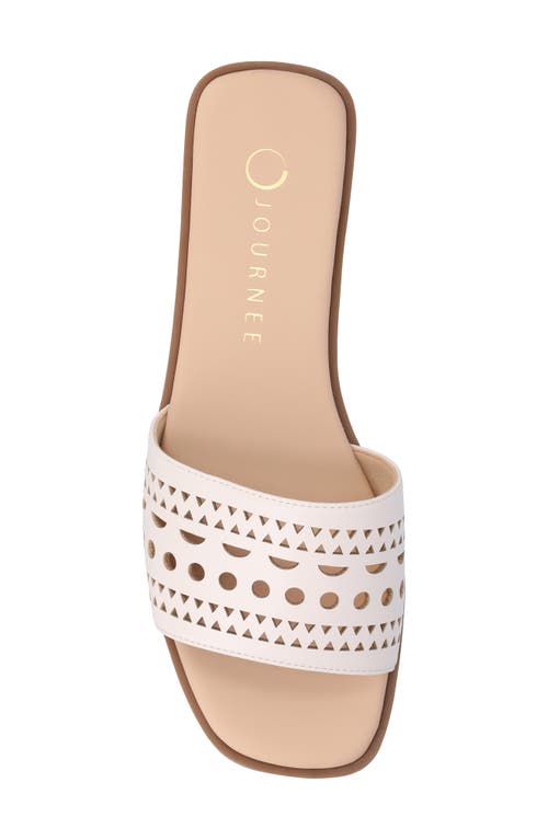 Shop Journee Collection Brodie Slide Sandal In Bone