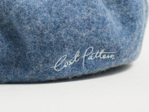Lost Pattern Nyc "bon Chic" Wool Beret In Blue
