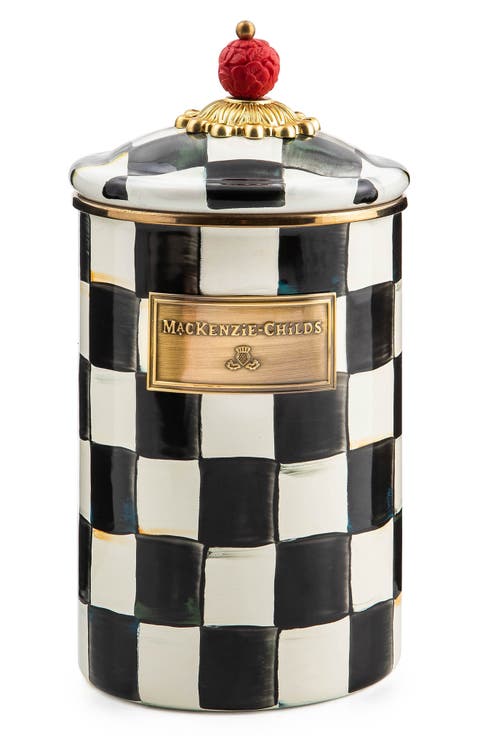 Courtly Check Enamel Canister