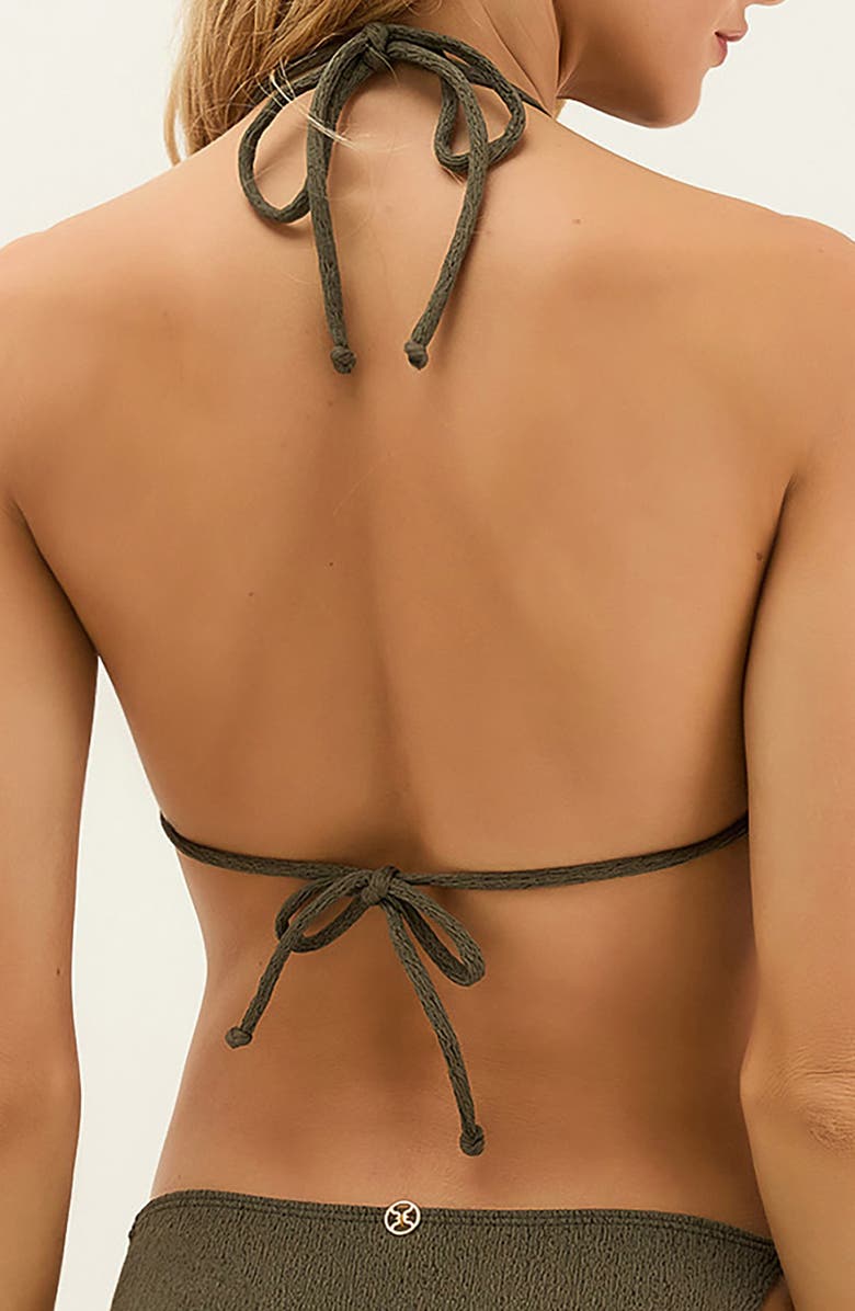ViX Paula Hermanny Solaro Triangle Bikini Top, Alternate, color, Green