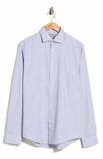 Slim Fit Gingham Cotton Dress Shirt